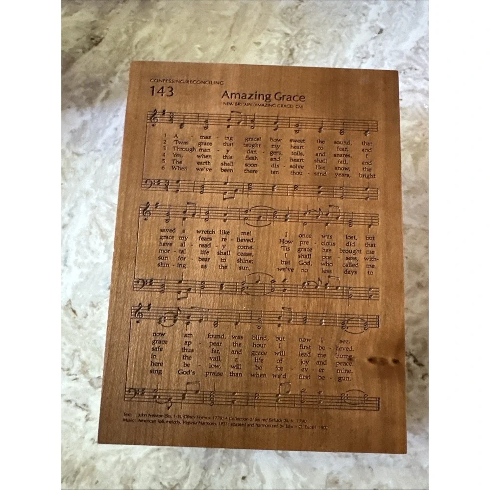 Amazing‎ Grace Plaque P. Graham Dunn Cherry Wood 5 3/8